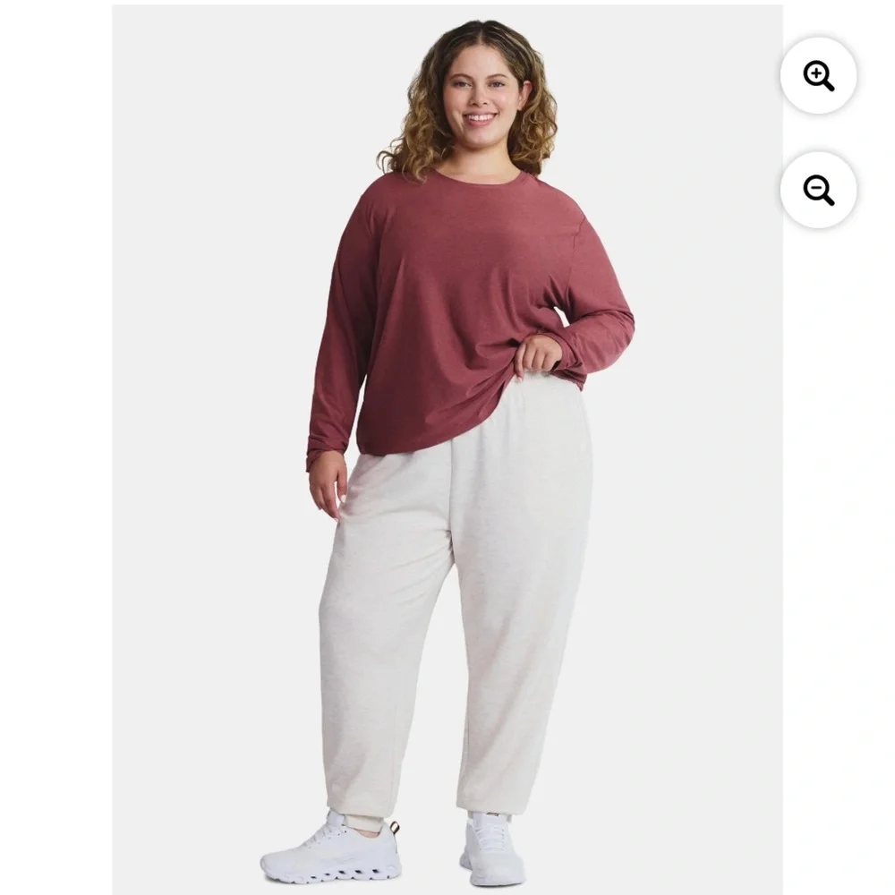 Athletic Works Women’s Plus Size Wheat Heather Soft Jogger Pant Size 1X NWT